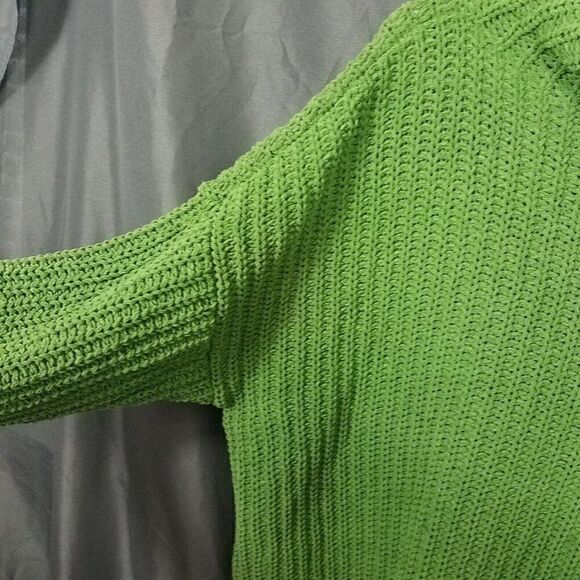 Aerie XS Green Chenille Turtleneck Sweater Fuzzy Cozy Spring Green Sweater XS - Picture 10 of 13